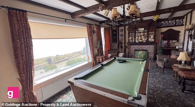 The mansion also boasted a pool room, as well as a kitchen/breakfast room and study