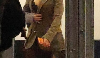 In one photo, Lopez is seen speaking with someone while Affleck appears several feet away, surrounded by other attendees, with no visible exchange between the two