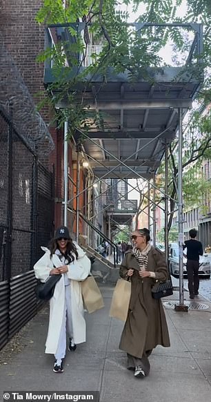 In October, Tamera (L, pictured October 18) and Tia (R) took a work trip to Manhattan, just the two of them