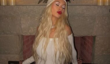 Christina Aguilera showed off her figure as she celebrated her 45th birthday on Thursday