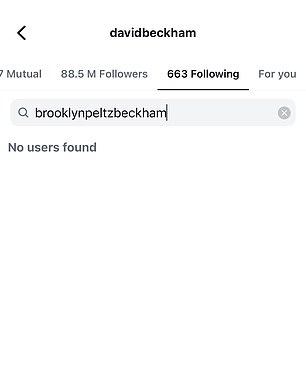 David is no longer following his son