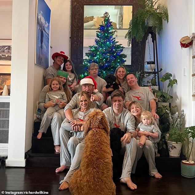 Richard Wilkins shared a bustling family photo that captured the joyful chaos of a big Christmas gathering. All pictured