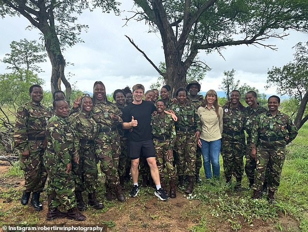 Robert Irwin and his mum Terri travelled the furthest for Christmas, choosing to spend the festive season in South Africa on the front lines of wildlife conservation