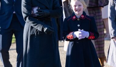 Lena Tindall and Zara Tindall attend the Christmas Morning Service at Sandringham Church on Christmas day