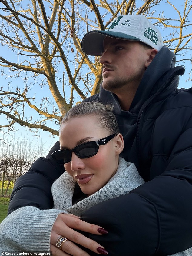 The loved-up couple spent their first festive period together after meeting on the hit ITV2 dating series in January