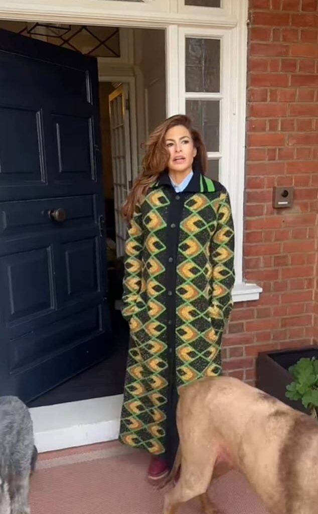 Eva Mendes has given fans a glimpse of the luxury London Hampstead home she shares with Ryan Gosling and their children as he shoots a new movie in the UK