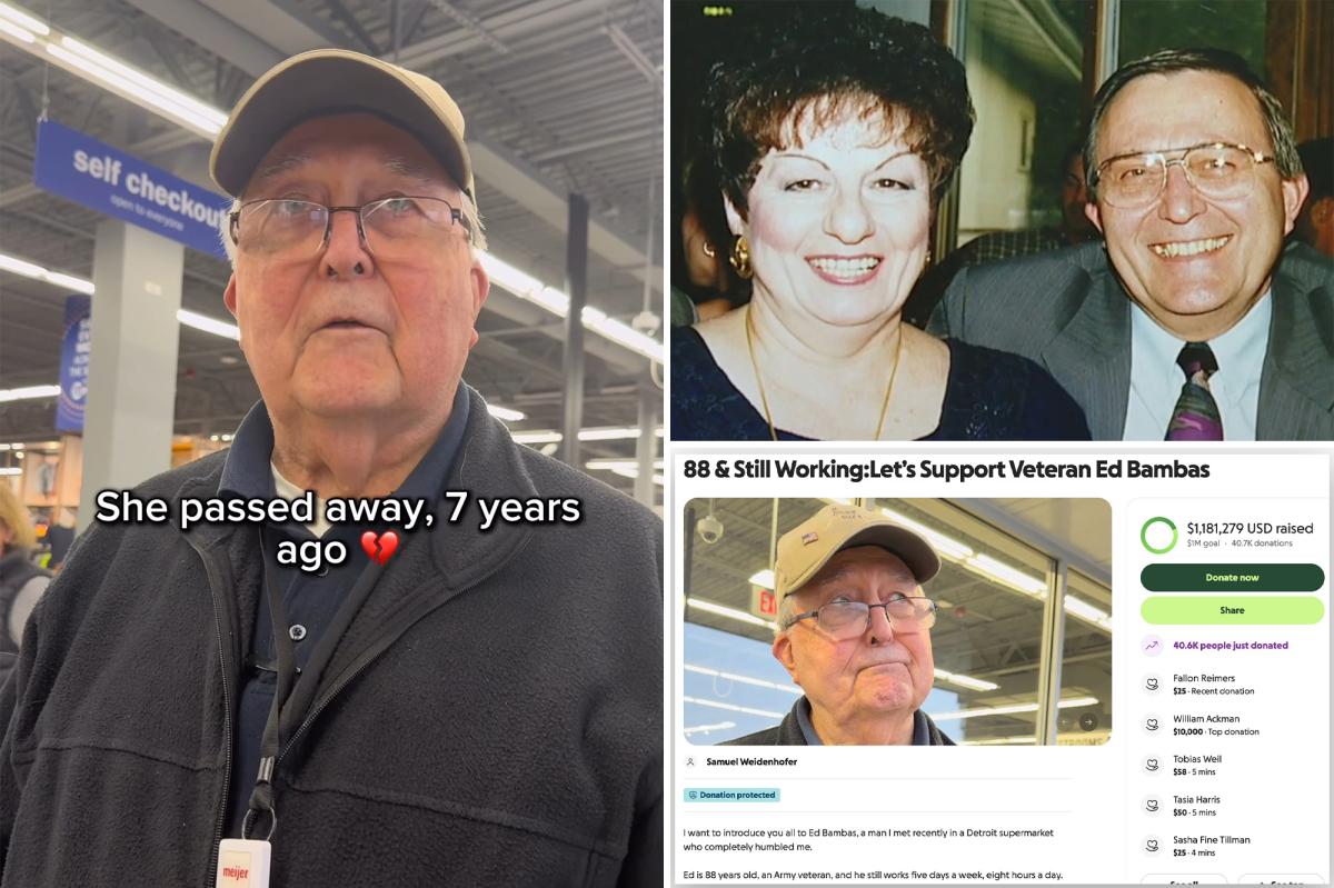 Army veteran Ed Bambas, 88, reveals he works full time at Michigan supermarket after losing pension — internet rallies to raise over $1M