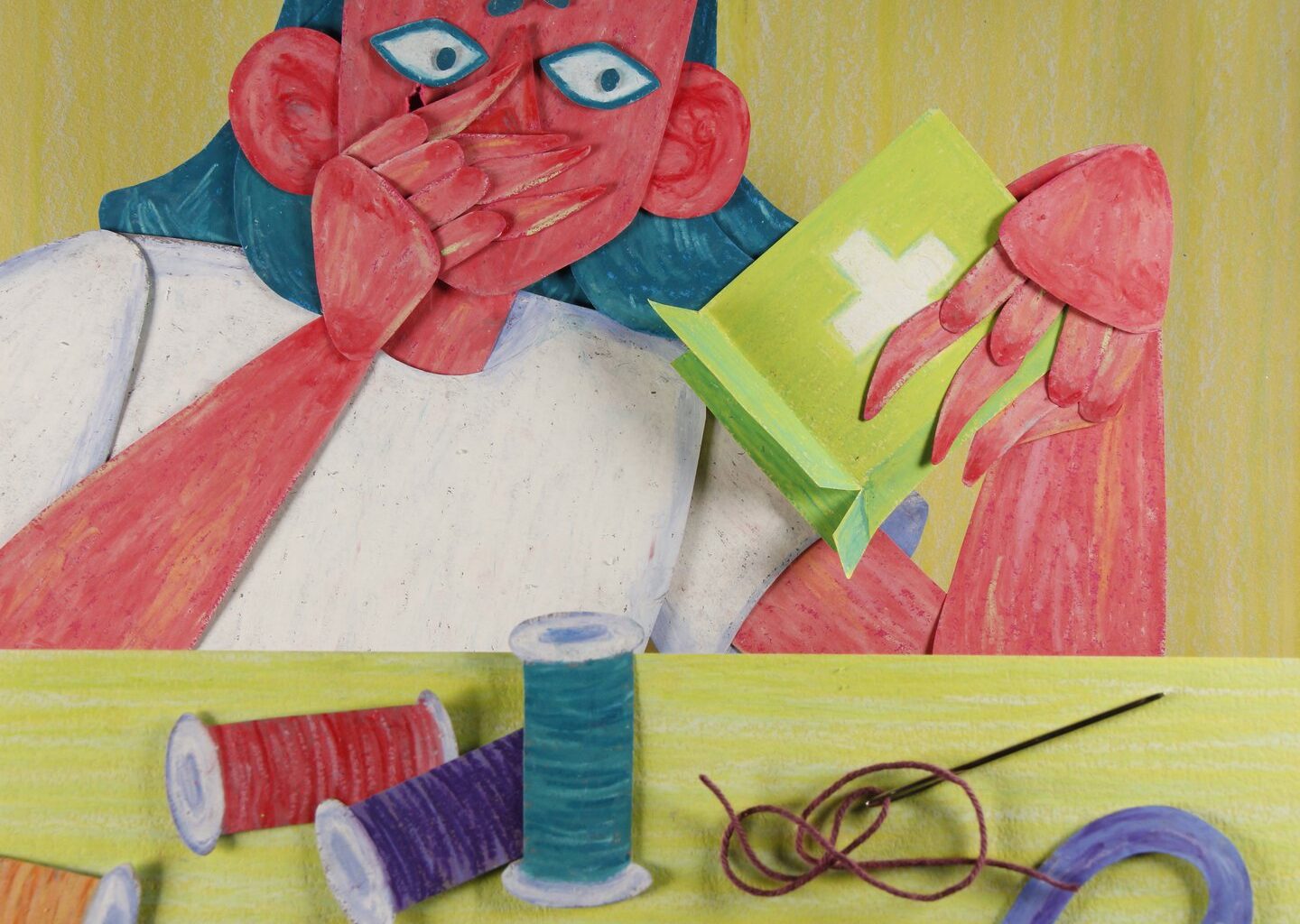 Lysander Wong’s surreal shorts breathe life and action into wool, thread and crumpled paper