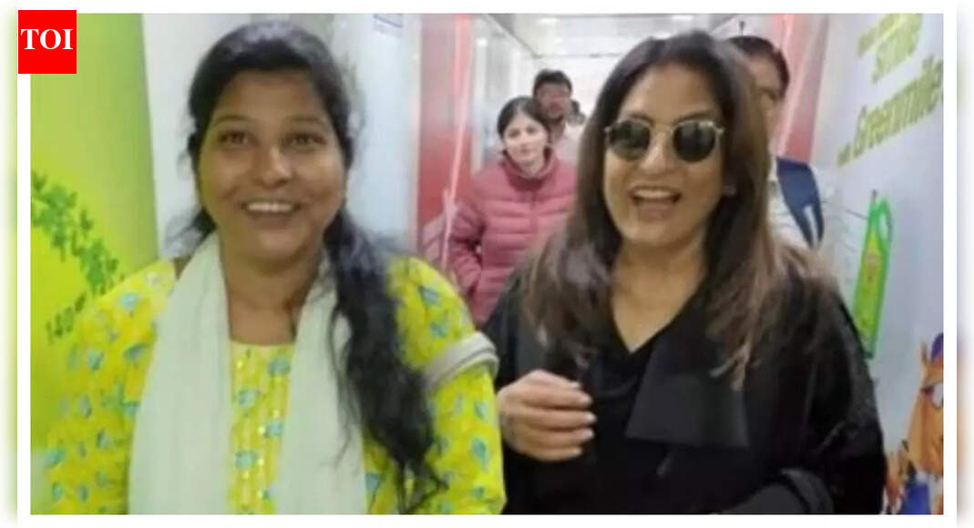 Archana Puran Singh captures her househelp Bhagyashree’s first flight experience; her reaction is priceless