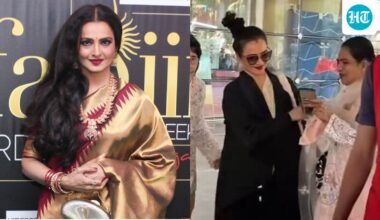 Rekha pushes a fan away, refuses to take photo with her at airport