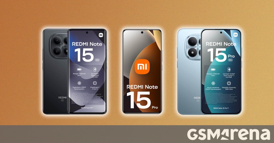 Multiple Redmi Note 15 devices listed ahead of global launch