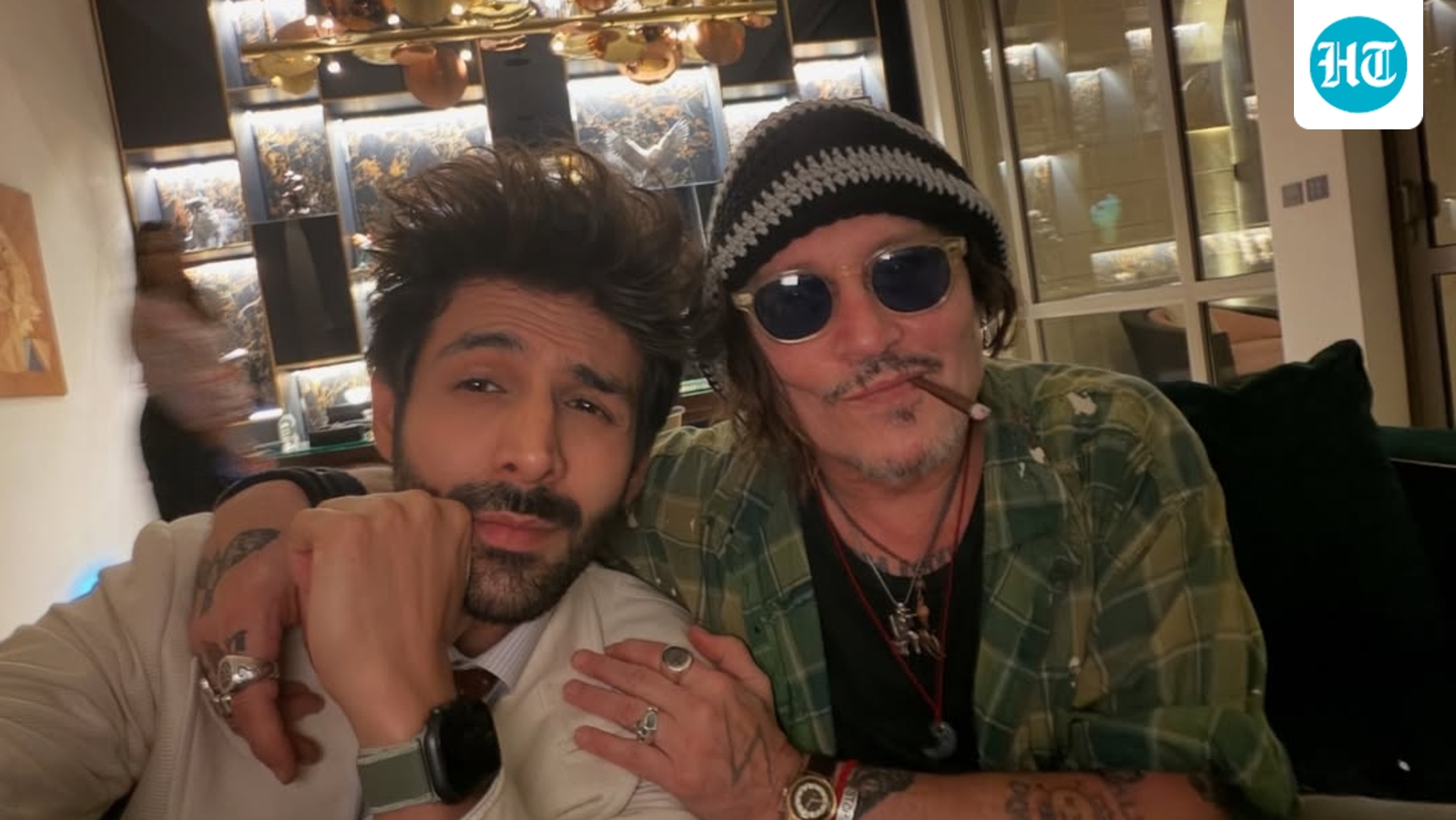 Rooh Baba x Jack Sparrow: Kartik Aaryan’s photo with Johnny Depp wows internet