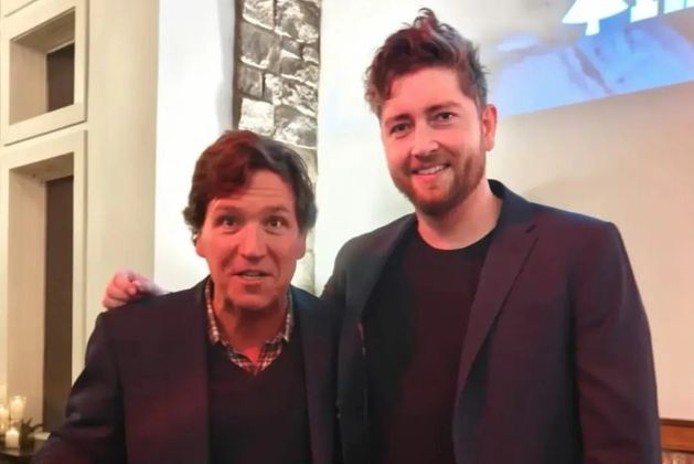 Former presidential hopeful Gareth Sheridan pictured at Tucker Carlson’s Christmas party