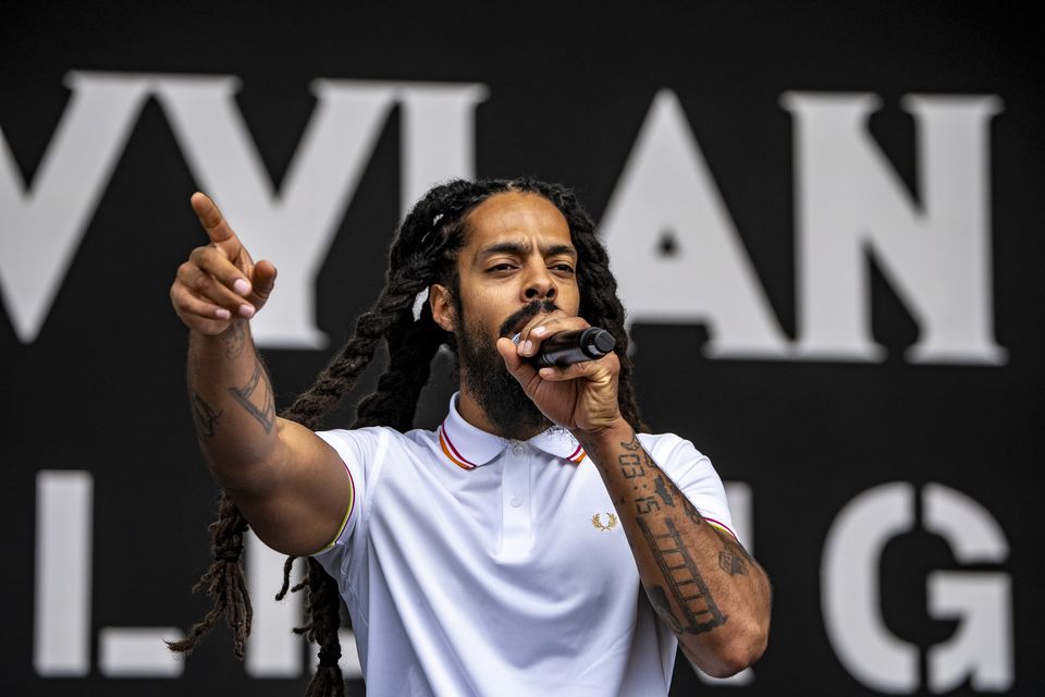 Punk rap duo Bob Vylan made international headlines when they led chants of “death, death to the IDF”. (Ben Birchall/PA)