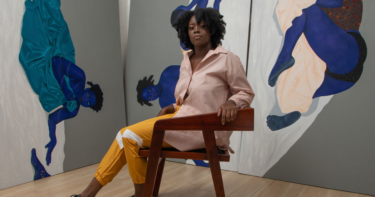 Stacey Gillian Abe Reclaims Indigo Blue in Tender Paintings of Women