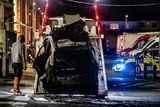 thumbnail: 12/12/25 – A burnt-out car is taken away from behind Lucan Shopping Centre after an incident on Friday afternoon. Gardaí investigated the scene. Photo: Damien Storan.