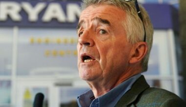 Ryanair better off if they didn’t have ‘someone who was always shouting and swearing’: Michael O’Leary said he will stand down by 2035