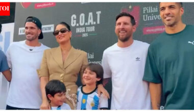 Lionel Messi adds Kareena Kapoor Khan with sons Taimur and Jeh to his India tour video; tells fans 'We'll be back to visit' |