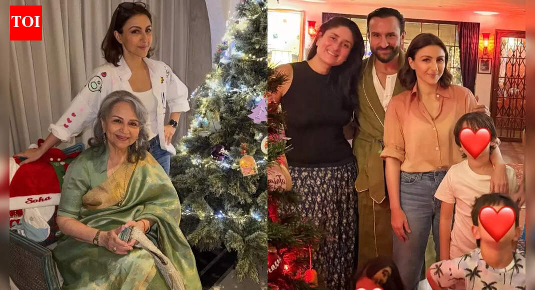 Soha Ali Khan drops festive PICS with Saif Ali Khan, Kareena Kapoor Khan, Sharmila Tagore, Taimur and Jeh: 'Christmas week has officially begun' | Hindi Movie News