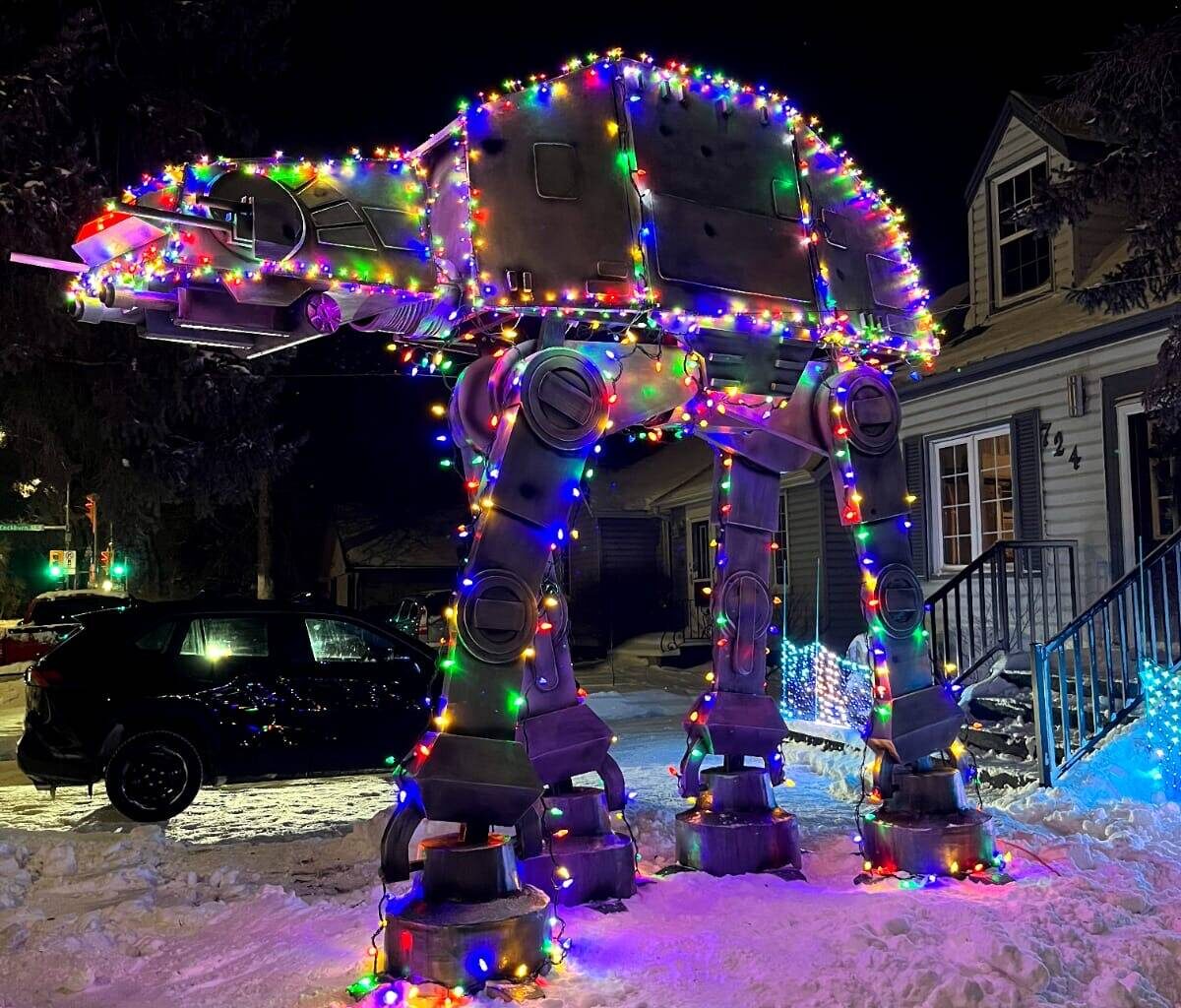 The Christmas AT-AT display (Supplied)