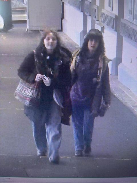 Julia and Sadie seen at Heuston Station on December 18. Photo: An Garda Síochána