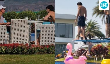 Hrithik Roshan relaxes with sons Hrehaan and Hridhaan as they go swimming, share conversations. See pics