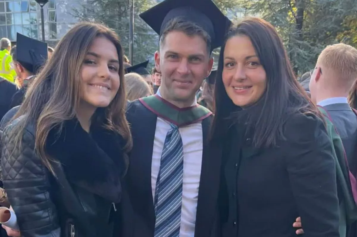 Liutauras Stankaitis with his daughter Amanda and wife Arnolda