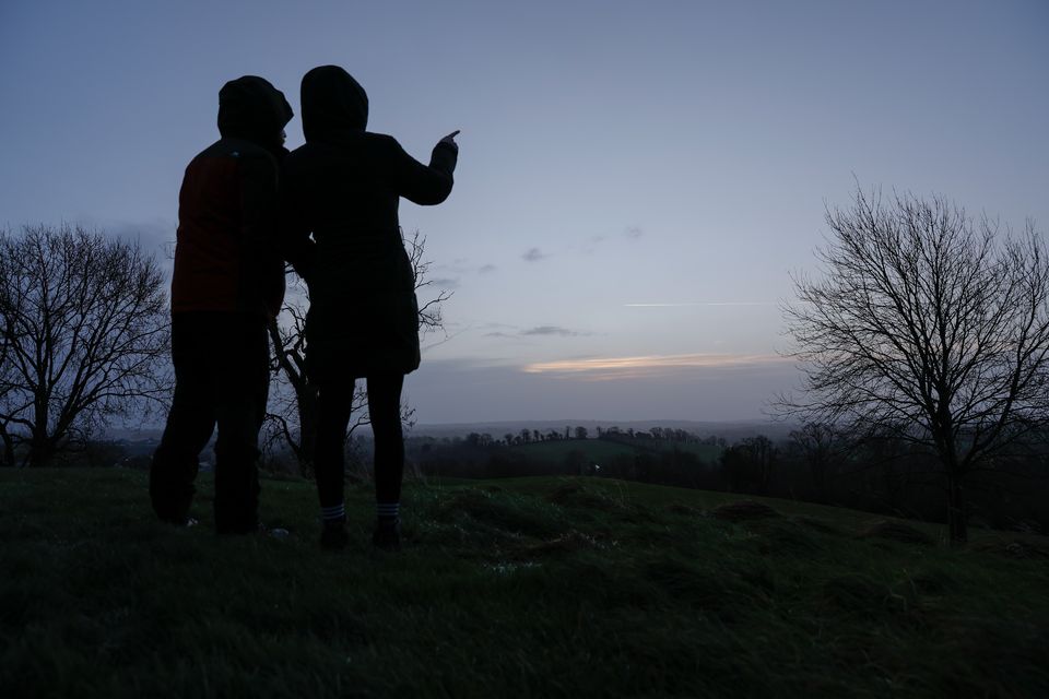 Winter solstice is marked at Navan Fort on December 21 2024 (Armagh, Banbridge and Craigavon Council/PA)
