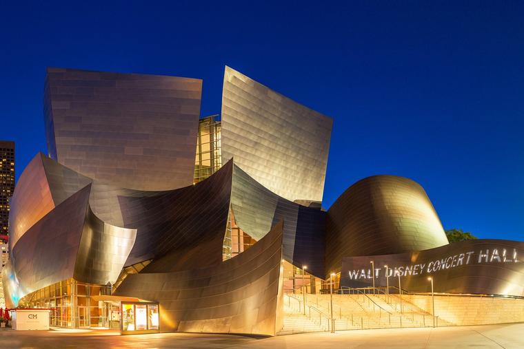 The Walt Disney Concert Hall in Los Angeles, designed by Frank Gehry