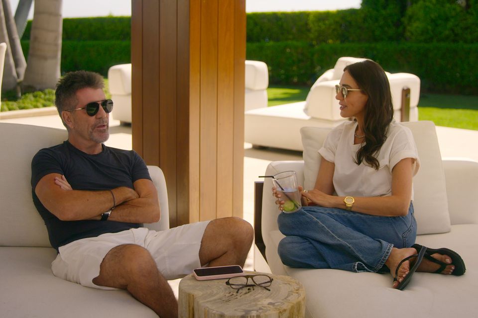 Simon Cowell and partner Lauren Silverman on ‘The Next Act’. Photo: Netflix