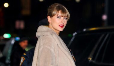 Taylor Swift Performs ‘Aunt Tay’ Duties in a Luxe Winter Coat of Many Fall Colors