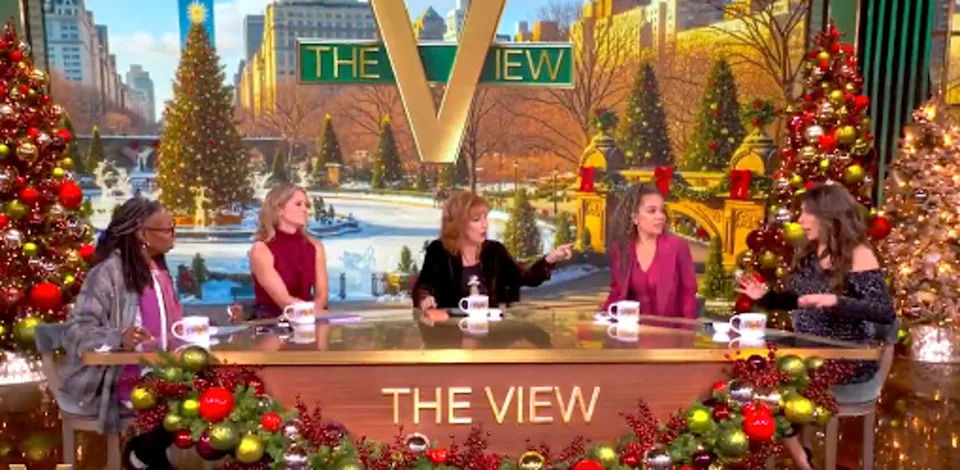 'The View' decorated for Christmas for Thursday's episode of the popular ABC talk show (ABC/The View)