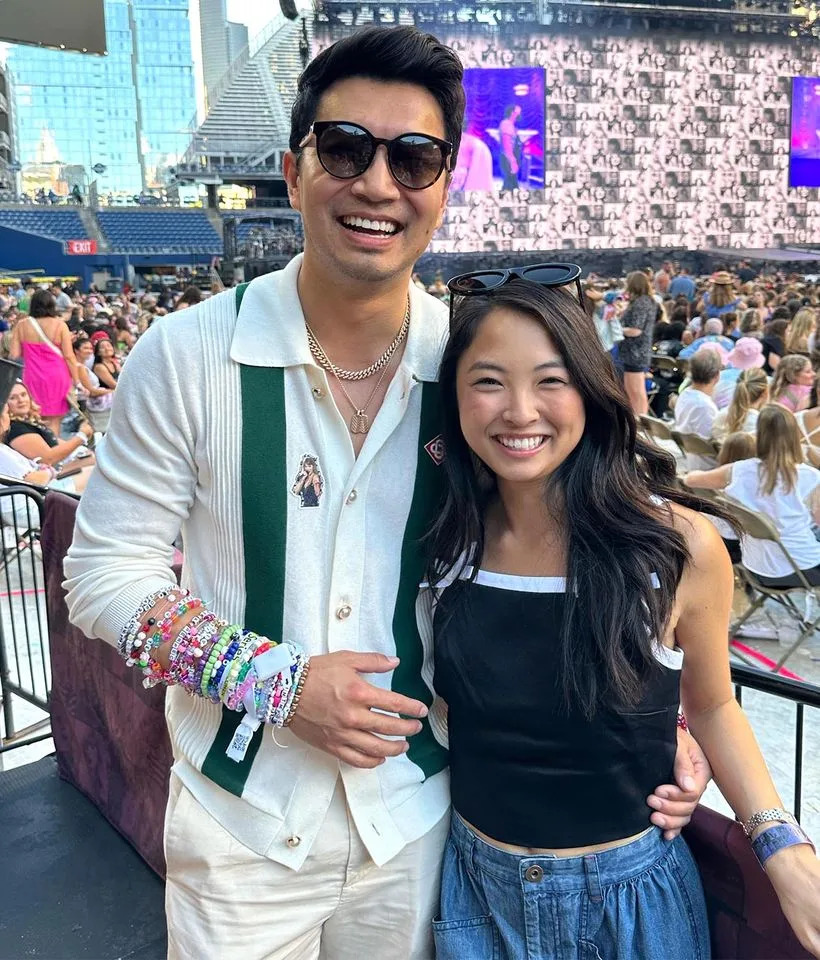 Simu Liu/X Simu Liu and Allison Hsu at Taylor Swift's Eras Tour concert in Seattle