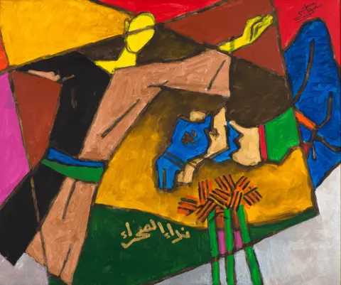 Qatar Foundation Call of Desert by MF Husain