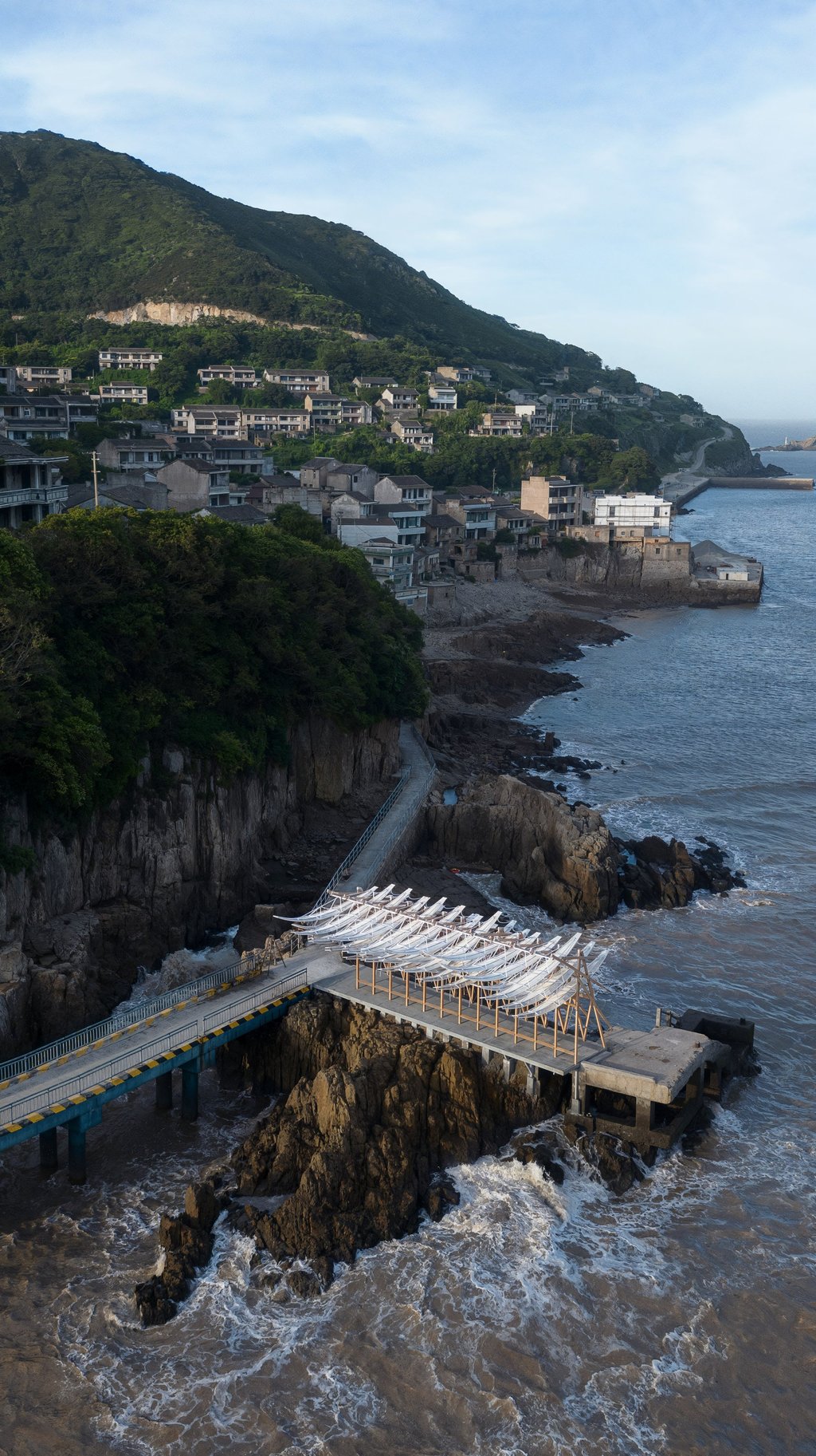The kinetic art installation and community social space was designed by GN Architects for a community of just 96 elderly people. Photo: courtesy GN Architects