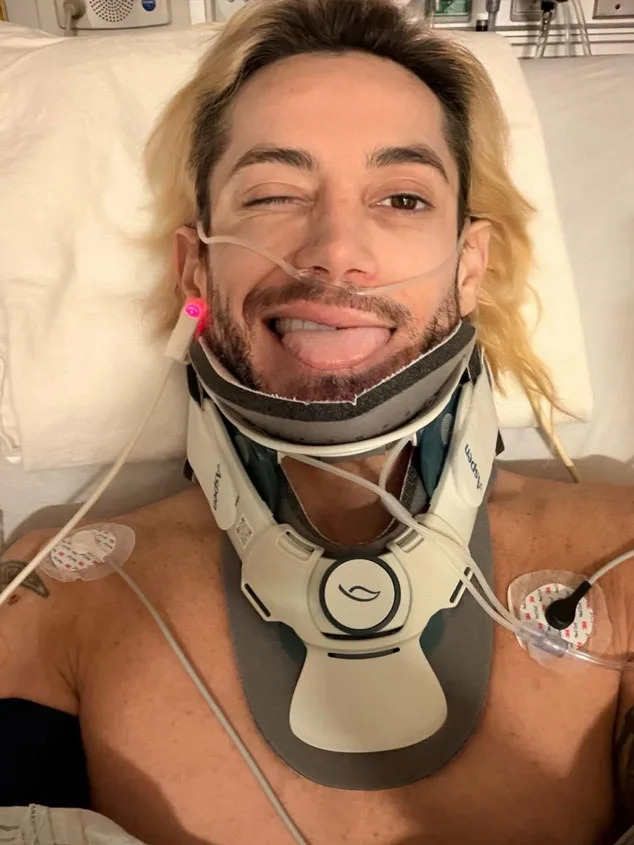 Frankie Grande in hospital after surgery