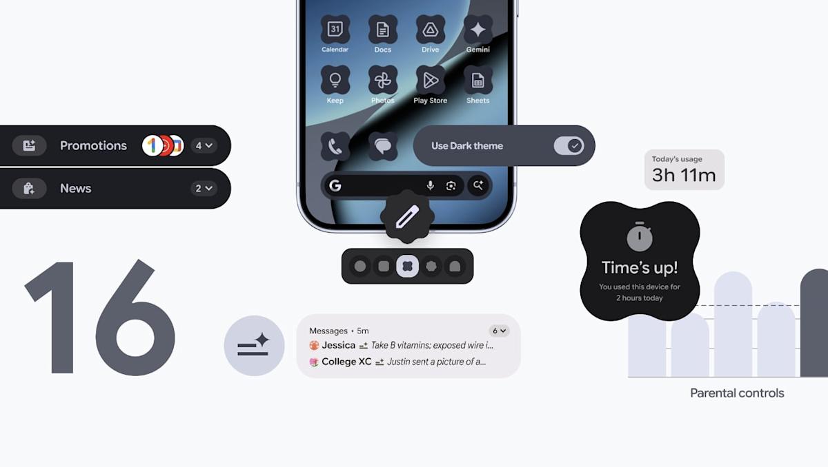 Android 16 updates include AI-powered notification summaries and built-in parental controls