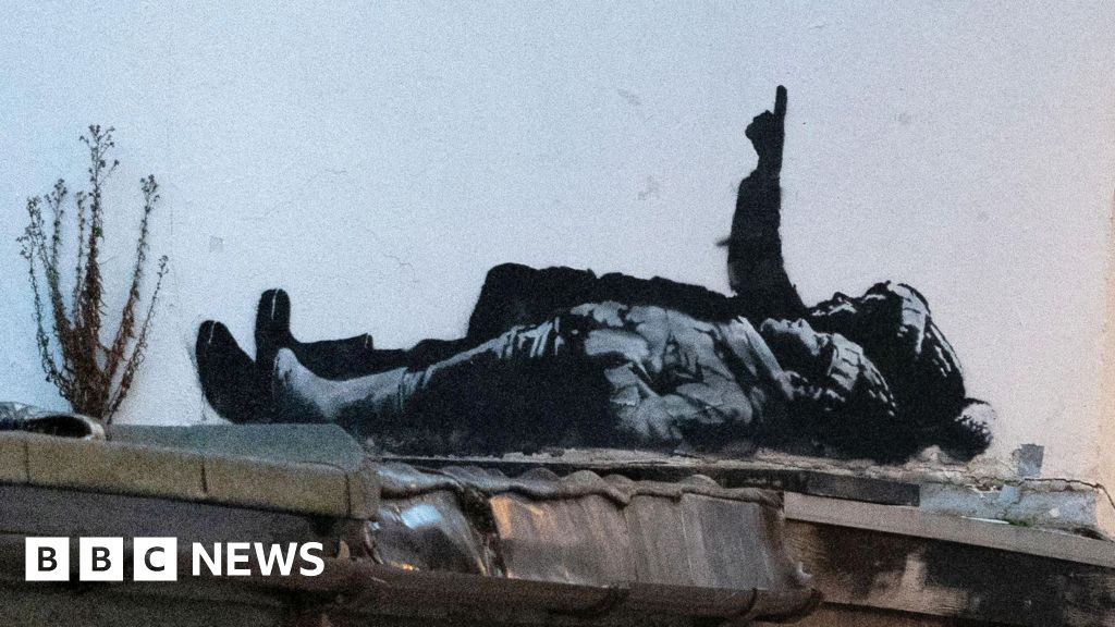 Two Banksy artworks appear at Centre Point tower and Bayswater