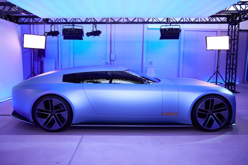 The Jaguar Type 00 on show in the US. Photograph: Romain Maurice/Getty Images