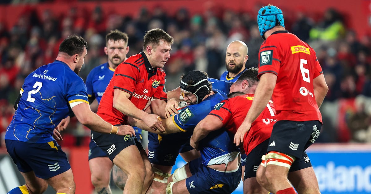 Leinster show grit to beat Munster in scrappy URC clash at Thomond Park – The Irish Times