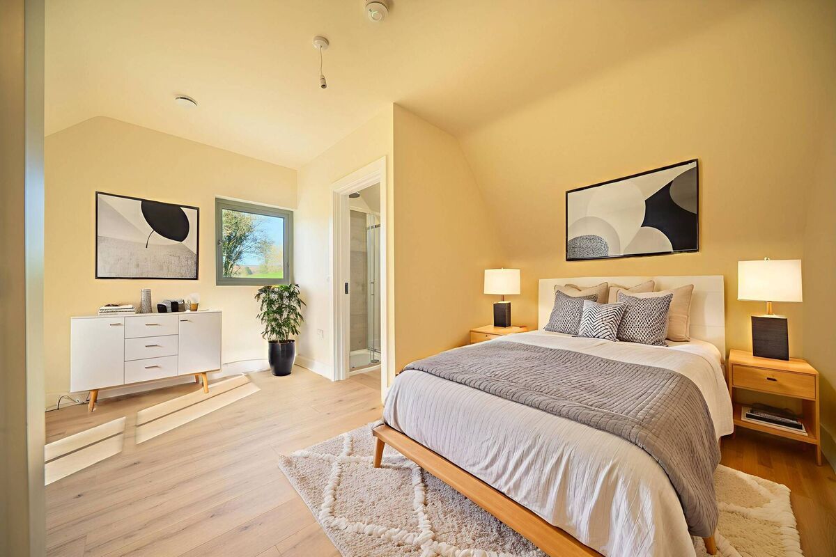 Virtual staging in bedroom
