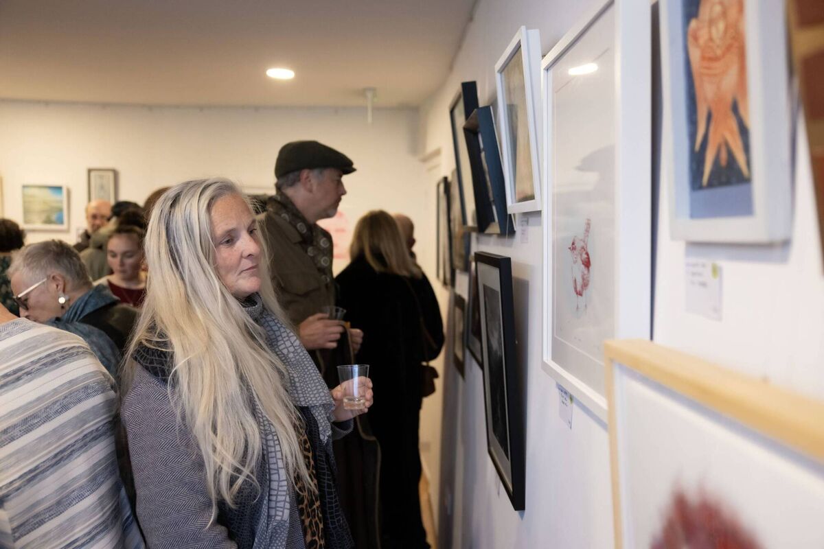 Mór Artist Collective member and shop contributor Sharon Fidgeon at the launch of Gallery Mór, 74 North Main Street, Youghal.