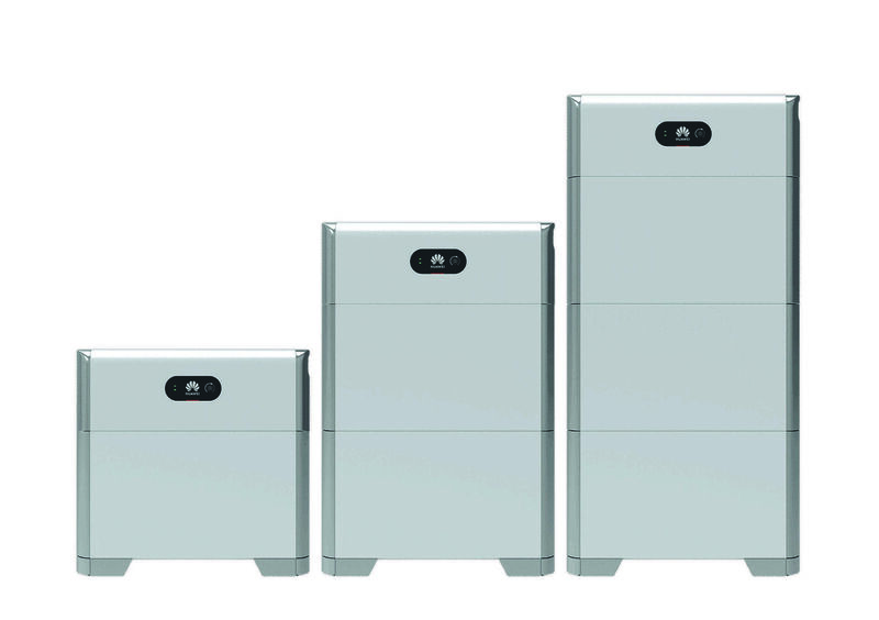 Huawei solar batteries in a choice of sizes. Branded batteries can be strung together to increase your PV-solar storage. Various Irish suppliers. 