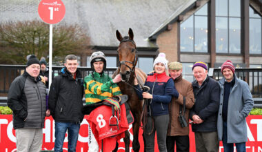 Jimmy Mangan, Brian Hayes and Darragh O'Keeffe deliver at Punchestown