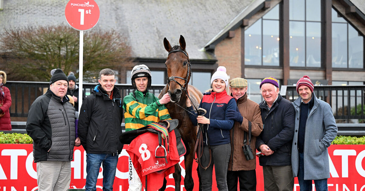 Jimmy Mangan, Brian Hayes and Darragh O'Keeffe deliver at Punchestown