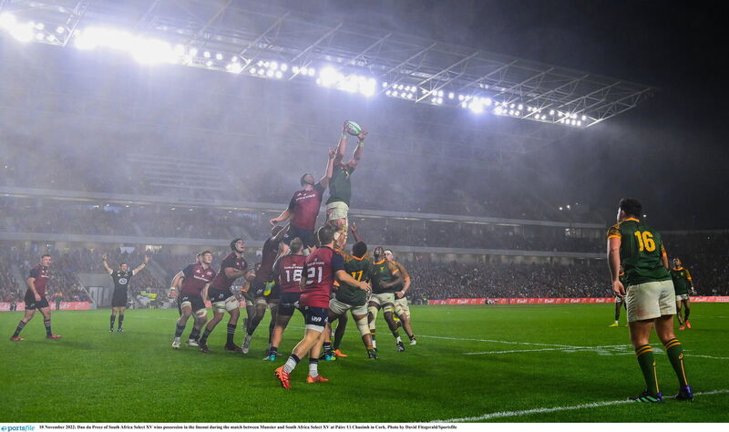 Action from Munster's game with South Africa in 2022 in the home of Cork GAA. Picture: David Fitzgerald/Sportsfile