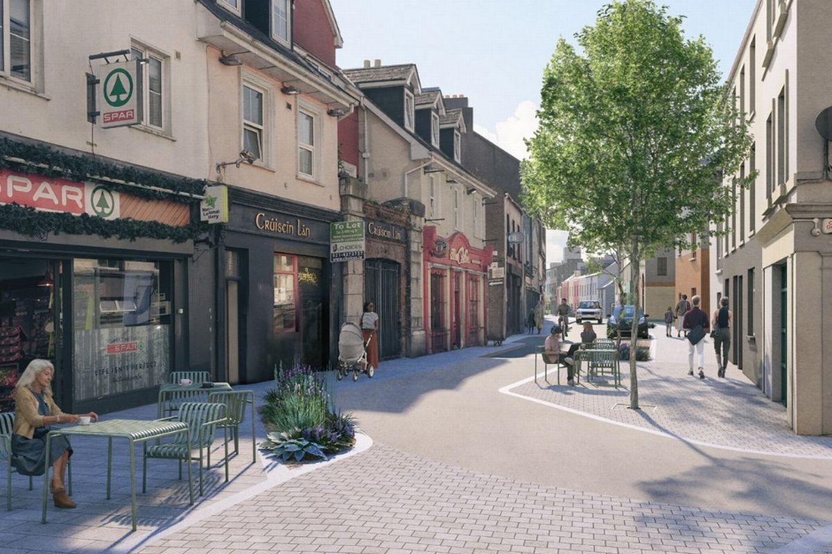 A graphic of the Public Realm Enhancement Scheme for Mary Street, Douglas Street and White Street