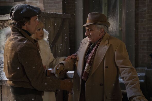 Geoffrey Franklin played by Christopher Harper, Trixie Franklin played by Helen George, Mr Fischer played by Henry Goodman