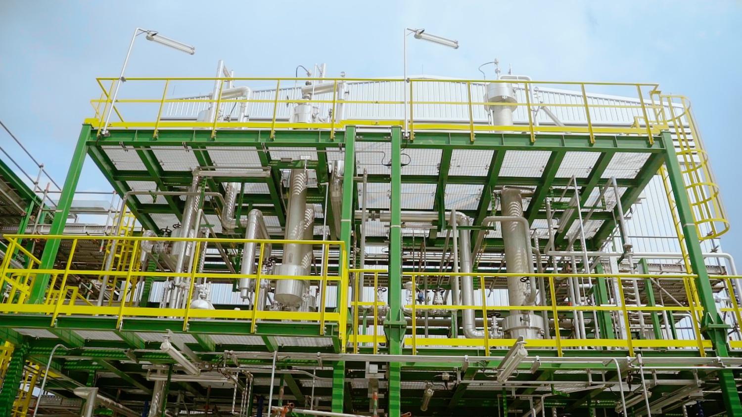SCGC's petrochemical facility in Rayong. The company is stepping up efforts to produce green polymers, part of a campaign against carbon dioxide emissions.