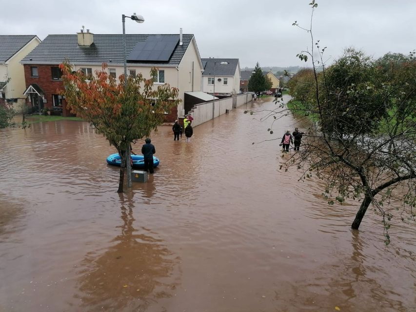 The Tir Cluain estate was extensively flooded.